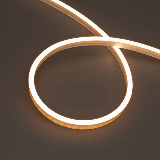 Фото #1 товара Светодиодная лента герметичная WAVE-SIDE-PU-A120-06x12mm 24V Warm3000 (8 W/m, IP68, 5m, wire x2) (Arlight, Вывод прямой, 3 года)