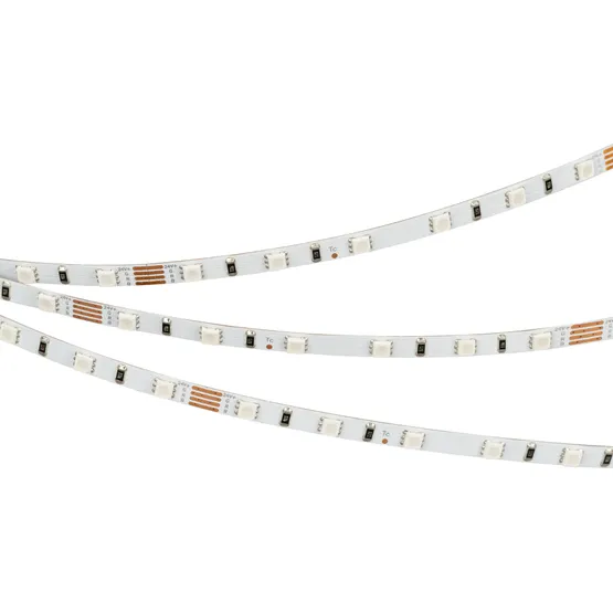 Фото #6 товара Светодиодная лента RT-G60-5mm 24V RGB (6.6 W/m, IP20, 3838, 5m) (Arlight, узкая)