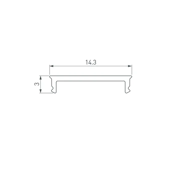 Фото #2 товара Экран SL-SLIM15-H10-W14-2000 OPAL (Arlight, Пластик)