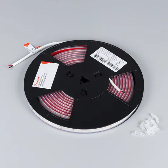 Фото #2 товара Светодиодная лента герметичная RTW-PS-A80-10mm 24V White6000 (6 W/m, IP67, 2835, 5m) (Arlight, 6 Вт/м, IP67)