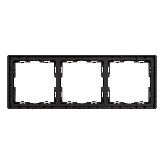 Фото #2 товара Рамка пластиковая FRM-NOBE-SFPL-3-BK (Arlight, Черный оникс)