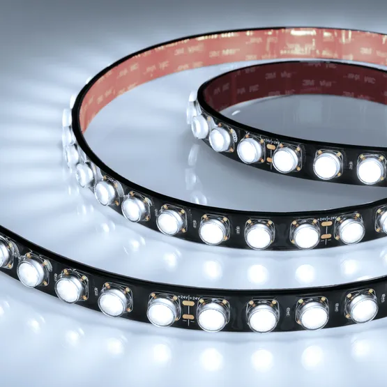 Фото #1 товара Светодиодная лента герметичная FLT-PS-A42-BLACK-23mm 24V White6000 (21 W/m, IP67, 30deg, 5m) (Arlight, -)