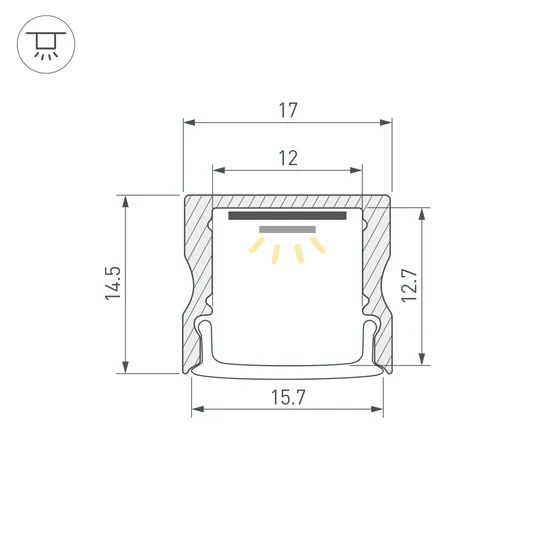 Фото #3 товара Профиль LINE-1715-2000 WHITE (Arlight, Алюминий)