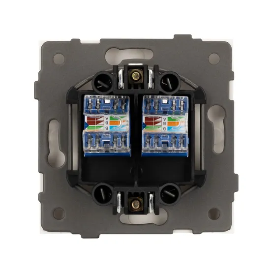 Фото #3 товара Механизм компьютерной розетки двойной SCT-TENDO-MPC2-PL-GD (RJ-45, CAT6) (Arlight, Песочный)