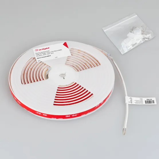 Фото #4 товара Светодиодная лента герметичная COB-PS-X480-12mm 24V Warm3000 (15 W/m, IP67, TWP100, 5m) (Arlight, -)
