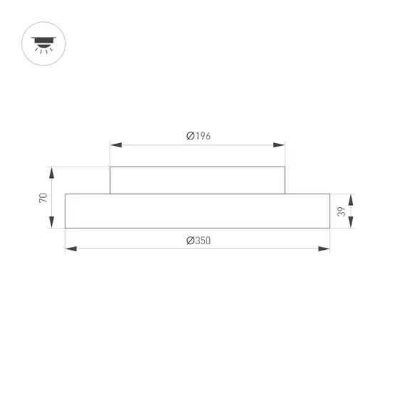 Фото #8 товара Светильник SP-ESTELY-R350-30W Warm3300-MIX (WH, 80 deg, 230V, TRIAC) (Arlight, IP20 Металл, 5 лет)