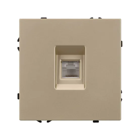 Фото #3 товара Механизм телефонной розетки SCT-NOBE-MTL1-SFPL-GD (RJ-11, 4C) (Arlight, Золотой песок)