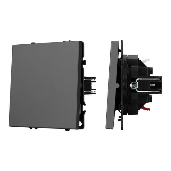 Фото #1 товара Механизм звонкового выключателя SWT-NOBE-MKR1-SFPL-L-GR (230V, 10A) (Arlight, Серый базальт)