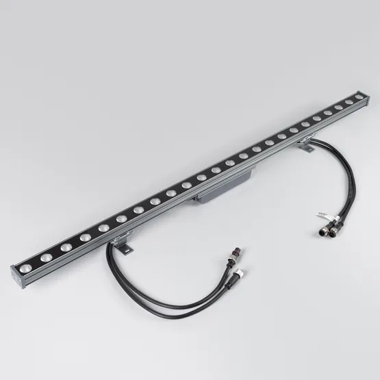 Фото #3 товара Светодиодный прожектор AR-LINE-1000M-24W-24V RGB (Grey, 30 deg, DMX512) (Arlight, Закрытый)