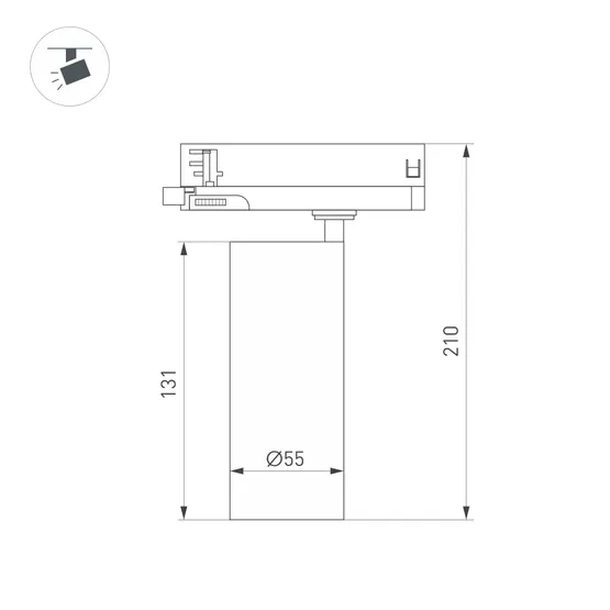 Фото #6 товара Светильник LGD-SILMA-4TR-R55-4W Warm2700 (WH, 4 deg, 230V) (Arlight, IP20 Металл, 5 лет)