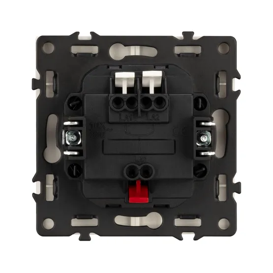 Фото #3 товара Механизм звонкового выключателя двухклавишный SWT-NOBE-MKR2-SFPL-IS (230V, 10A) (Arlight, Никель)