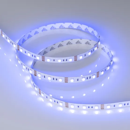 Фото #6 товара Светодиодная лента RT-B60-10mm 12V RGB (14.4 W/m, IP20, 5060, 5m) (Arlight, Открытый)