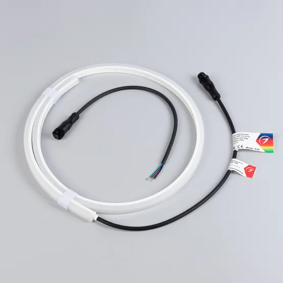Фото #6 товара Светодиодная лента герметичная WAVE-TOP-PU-H120-10x10mm 24V RGB (10 W/m, IP68, 1m, wire x1) (Arlight, Вывод боковой, 3 года)