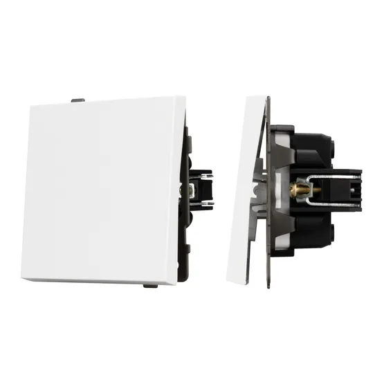 Фото #1 товара Механизм выключателя одноклавишный проходной SWT-TENDO-MKP1-PL-WH (230V, 10A) (Arlight, Белый)