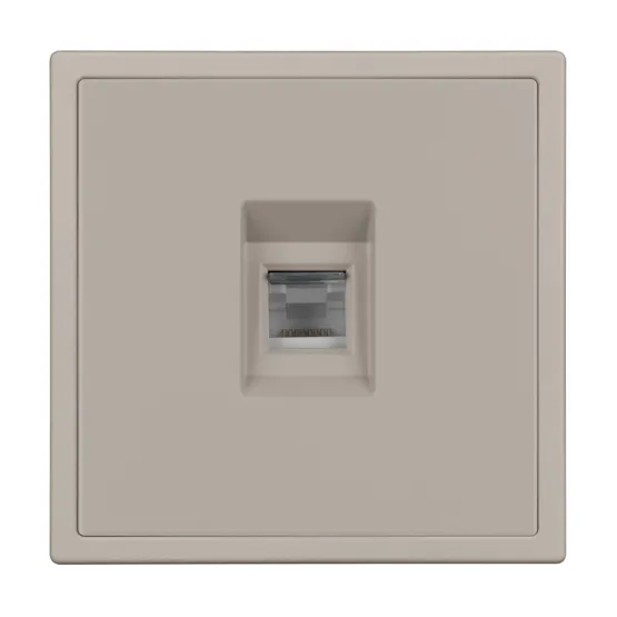 Фото #3 товара Механизм компьютерной розетки SCT-NOBE-MPC1-SFPL-CA (RJ-45, CAT6) (Arlight, Кашемир)