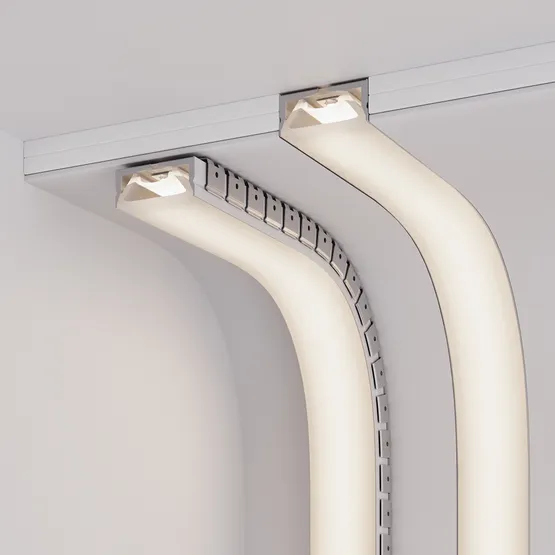 Фото #3 товара Силиконовый профиль WPH-FLEX-5025-TOP-S23-10m WHITE (Arlight, Силикон)