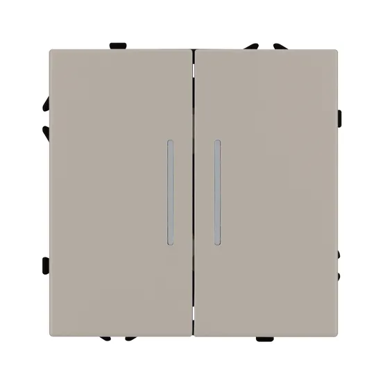 Фото #2 товара Механизм выключателя двухклавишный непроходной LED SWT-NOBE-MK02-SFPL-L-CA (230V, 10A) (Arlight, Кашемир)