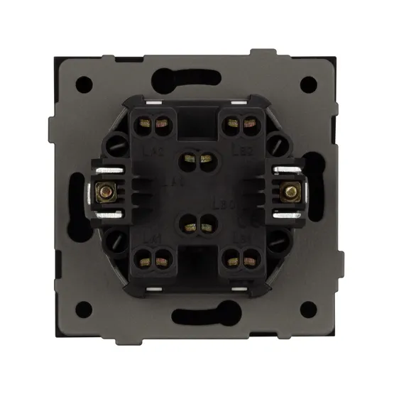 Фото #2 товара Механизм выключателя одноклавишный проходной SWT-TENDO-MKP1-SFPL-BK (230V, 10A) (Arlight, Матовый черный)