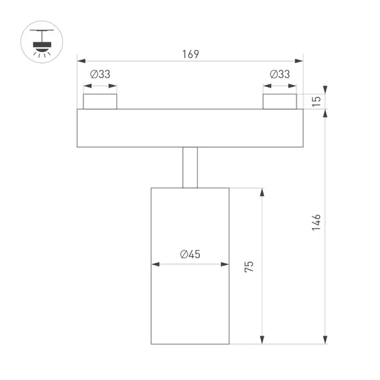 Фото #7 товара Светильник ART-INBELT-SPOT-R45-7W Day4000-MIX (BK, 25 deg, 48V, DALI) (Arlight, IP20 Металл, 3 года)