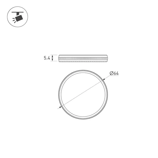 Фото #3 товара Фильтр LGD-ARTIFACT-DIFFUS-LENS-R62 (BK) (Arlight, Металл)