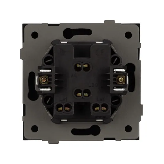 Фото #3 товара Механизм выключателя двухклавишный непроходной SWT-TENDO-MK02-PL-BK (230V, 10A) (Arlight, Черный)