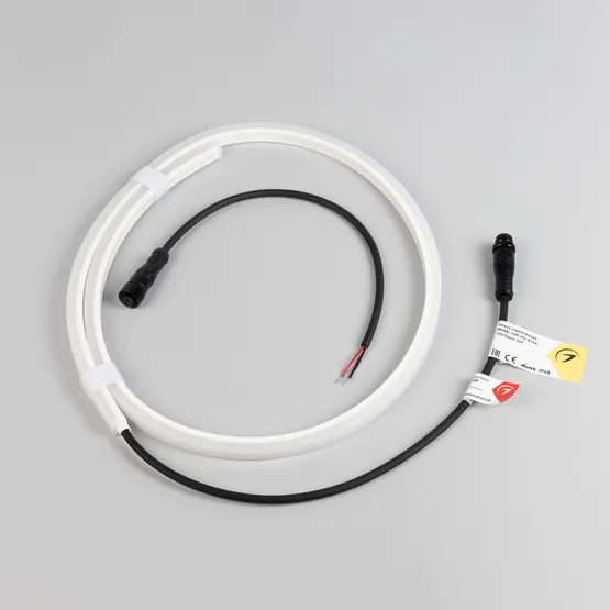 Фото #3 товара Светодиодная лента герметичная WAVE-TOP-PU-A144-10x10mm 24V Day4000 (5 W/m, IP68, 1m, wire x1) (Arlight, Вывод боковой, 3 года)