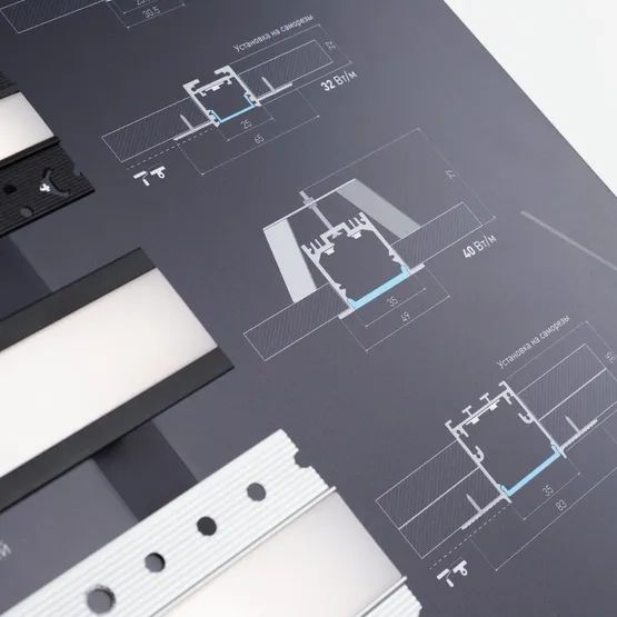 Фото #5 товара Стенд Профиль встраиваемый ARL-03-830x600mm (230V) (Arlight, -)