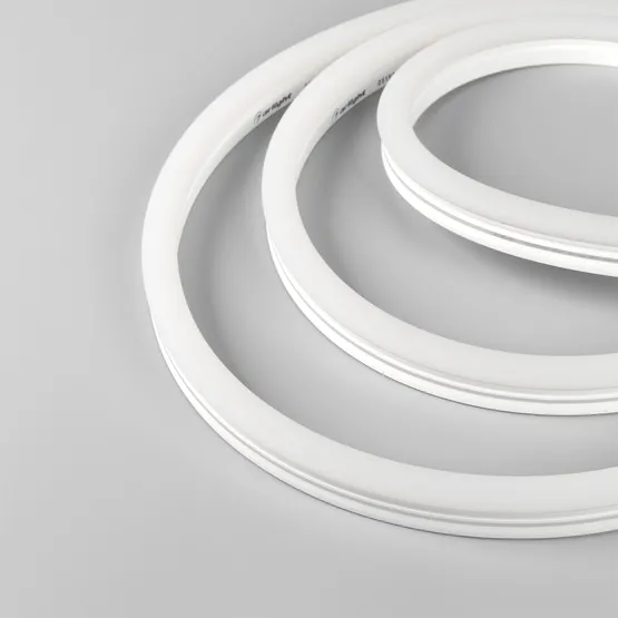 Фото #2 товара Светодиодная лента герметичная MOONLIGHT-SIDE-X336-12x24mm 230V Warm2700 (11 W/m, IP65, 50m, wire x1) (Arlight, Грибовидная форма)