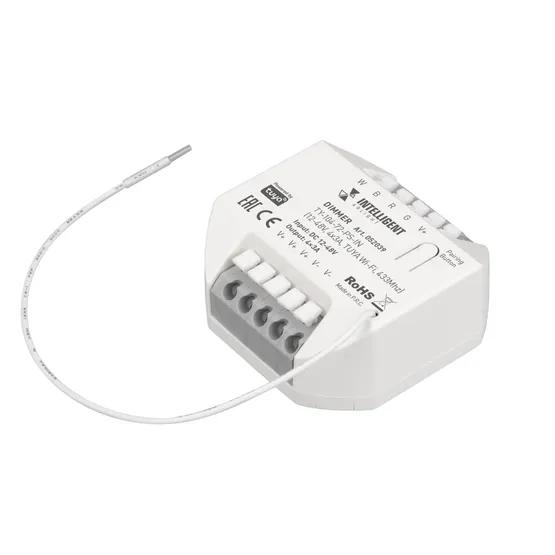 Фото товара INTELLIGENT ARLIGHT Диммер TY-104-72-PS-IN (12-48V, 4x3A, TUYA Wi-Fi, 433Mhz) (IARL, Контроллер)