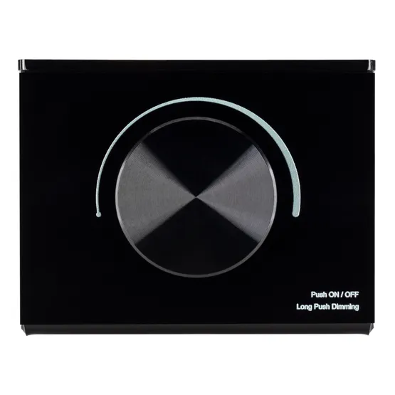 Фото #2 товара Панель Rotary SMART-P100-DIM Black (3V, 2.4G) (Arlight, IP20 Пластик, 5 лет)