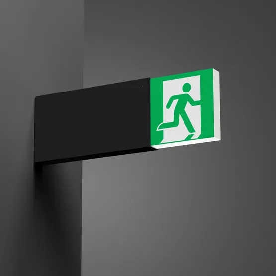 Фото #5 товара Световой указатель EMG-MARK-L-3H-BK (Arlight, IP40 Металл, 5 лет)