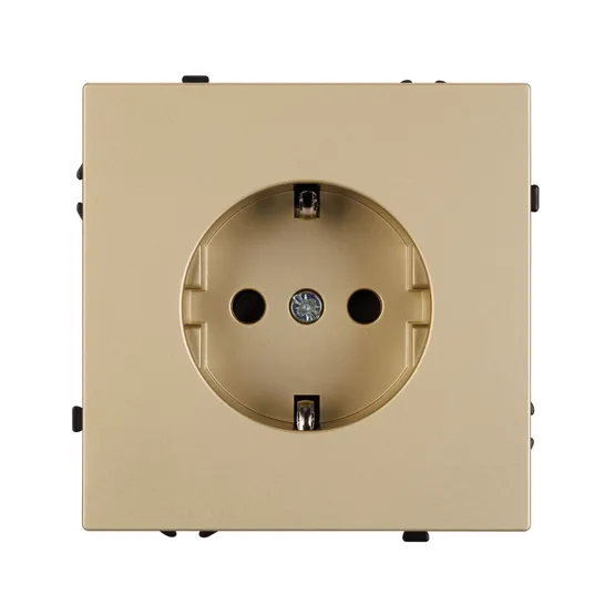 Фото #2 товара Механизм электрической розетки SCT-NOBE-MEU1-SFPL-GD (230V, 16A) (Arlight, Золотой песок)