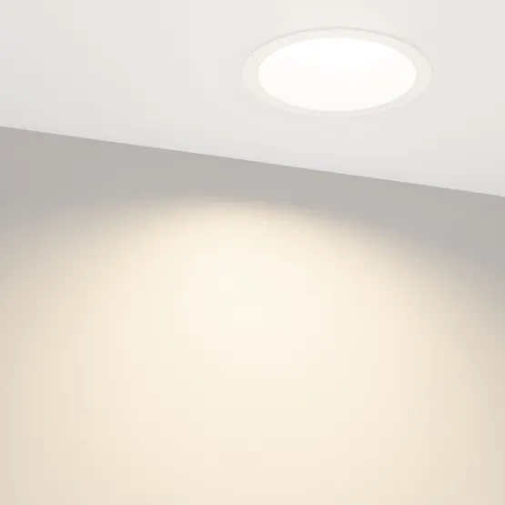 Фото #3 товара Светильник MS-DROP-BUILT-R137-24W Day4000 (WH, 90 deg, 230V) (Arlight, IP54 Металл, 5 лет)