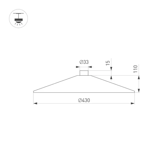 Фото #7 товара Светильник ART-INBELT-WOK-R430-15W Day4000-MIX (BK, 110 deg, 48V, DALI) (Arlight, IP20 Металл, 3 года)