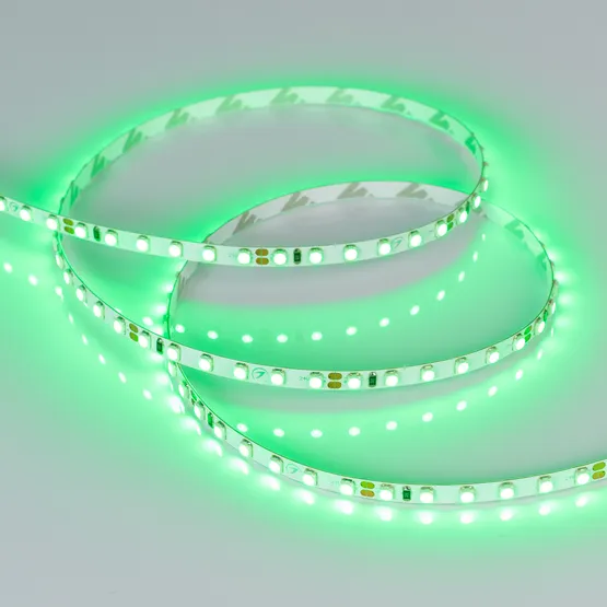 Фото #3 товара Светодиодная лента RT-A120-5mm 24V Green (9.6 W/m, IP20, 2835, 5m) (Arlight, узкая)
