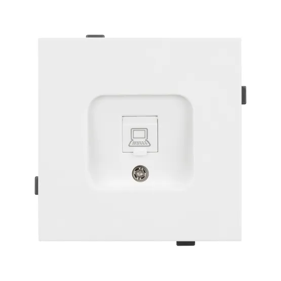 Фото #3 товара Механизм компьютерной розетки SCT-TENDO-MPC1-PL-WH (RJ-45, CAT6) (Arlight, Белый)