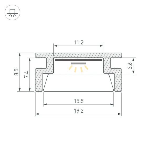 Фото #3 товара Профиль HR-3000 ANOD (Arlight, Алюминий)