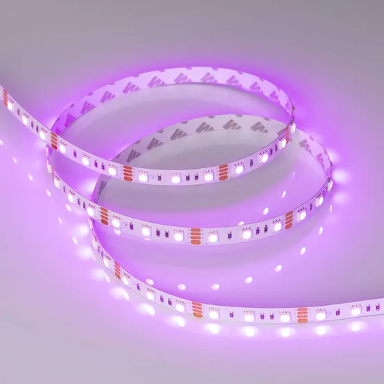 Фото #3 товара Светодиодная лента RT-B60-10mm 12V RGB (14.4 W/m, IP20, 5060, 5m) (Arlight, Открытый)