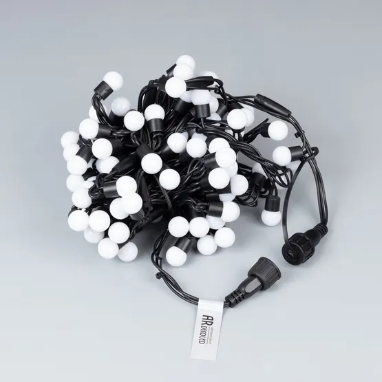 Фото #2 товара Светодиодная гирлянда ARD-BALL-CLASSIC-D17.5-20000-BLACK-200LED BLUE (230V, 14W) (Ardecoled, IP65)