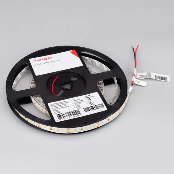 Фото #3 товара Светодиодная лента RT-A168-10mm 24V Day5000 CRI98 (17 W/m, IP20, 2835, 5m) (Arlight, Открытый)