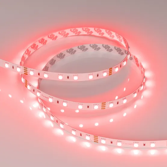 Фото #2 товара Светодиодная лента RT-B60-10mm 24V RGB (14.4 W/m, IP20, 5060, 5m) (Arlight, Открытый)