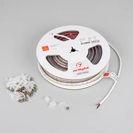 Фото #2 товара Светодиодная лента герметичная RTW-PFS-A140-12mm 48V Warm3000 (12 W/m, IP68, 20m) (Arlight, -)