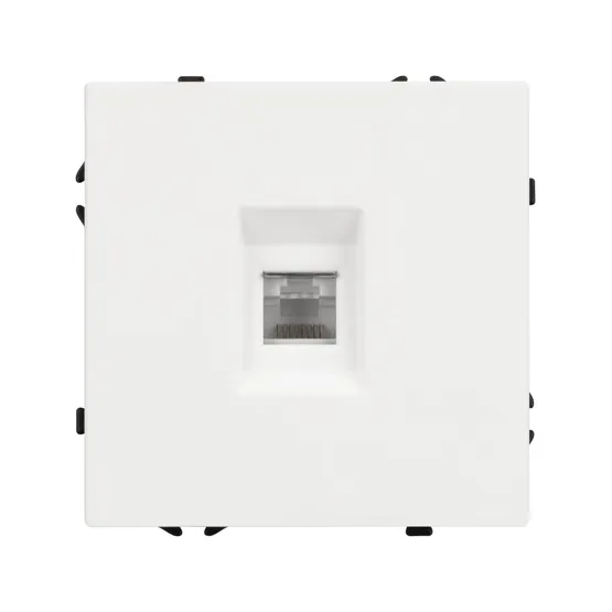 Фото #2 товара Механизм телефонной розетки SCT-NOBE-MTL1-SFPL-WH (RJ-11, 4C) (Arlight, Белый кварц)