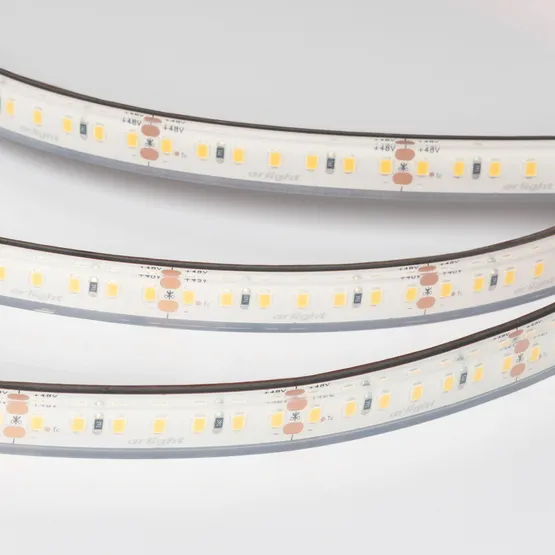 Фото #3 товара Светодиодная лента герметичная RTW-PFS-A140-12mm 48V Warm3000 (12 W/m, IP68, 20m) (Arlight, -)
