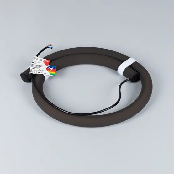 Фото #5 товара Светодиодная лента герметичная MOONLIGHT-BLACK-SIDE-G280-D25mm 24V RGB 360deg (14.4 W/m, IP65, 1m, wire x1) (Arlight, Вывод боковой, 3 года)