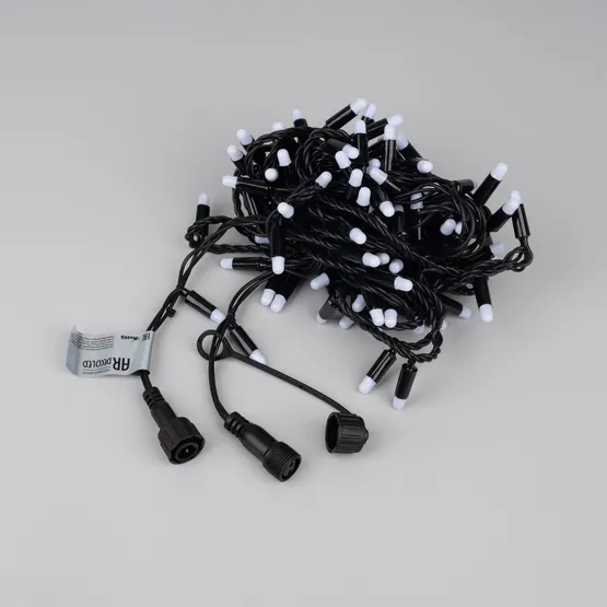 Фото #4 товара Светодиодная гирлянда ARD-STRING-CLASSIC-10000-BLACK-100LED-MILK-STD White (230V, 7W) (Ardecoled, IP65)