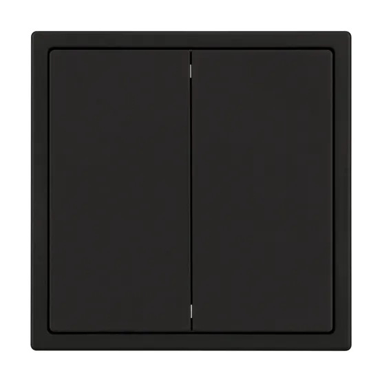 Фото товара Механизм выключателя двухклавишный перекрёстный SWT-NOBE-MKX2-SFPL-BK (230V, 10A) (Arlight, Черный оникс)