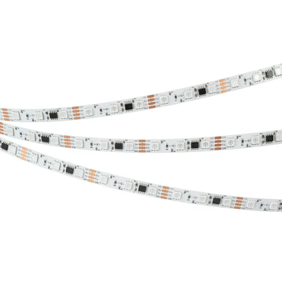 Фото #5 товара Светодиодная лента SPI-B60-10mm 12V RGB-PX3-BPT (12 W/m, IP20, 5060, 5m) (Arlight, бегущий огонь)