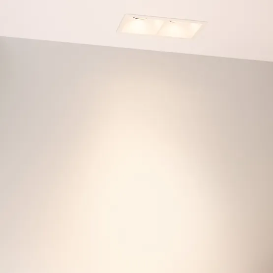 Фото #3 товара Светильник MS-FLOW-BUILT-S157x85-2x6W Warm3000 (WH, 15 deg, 230V) (Arlight, IP20 Металл, 5 лет)