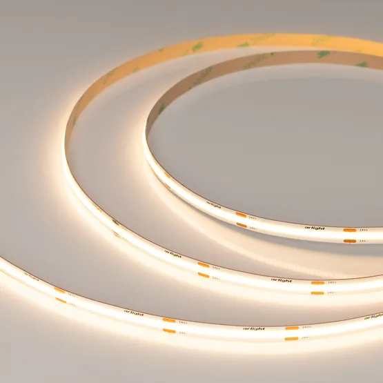 Фото #4 товара Светодиодная лента COB-X480-8mm 24V Warm2700 (8 W/m, IP20, CSP, 5m) (Arlight, -)